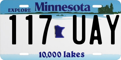 MN license plate 117UAY