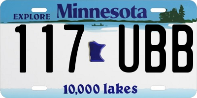 MN license plate 117UBB