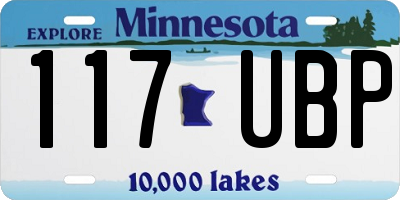 MN license plate 117UBP