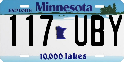MN license plate 117UBY