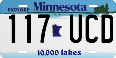 MN license plate 117UCD