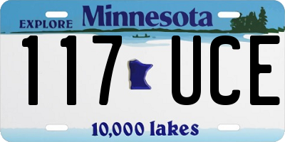 MN license plate 117UCE