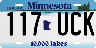 MN license plate 117UCK