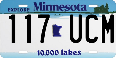 MN license plate 117UCM