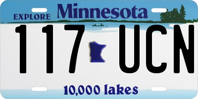 MN license plate 117UCN