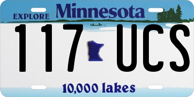 MN license plate 117UCS