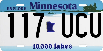 MN license plate 117UCU