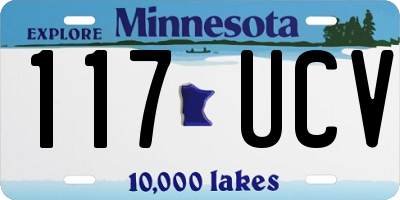 MN license plate 117UCV