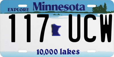 MN license plate 117UCW