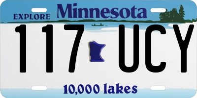 MN license plate 117UCY