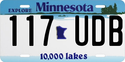 MN license plate 117UDB