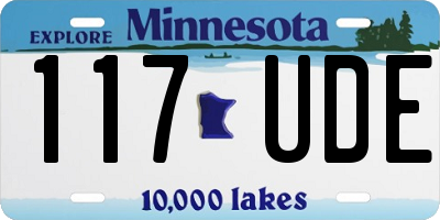 MN license plate 117UDE