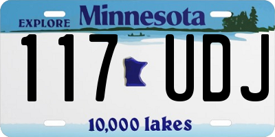 MN license plate 117UDJ
