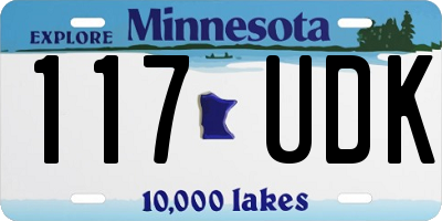 MN license plate 117UDK