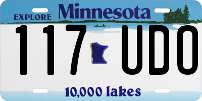 MN license plate 117UDO