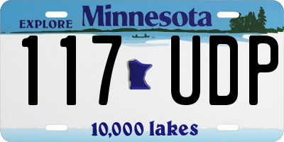 MN license plate 117UDP