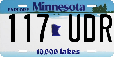 MN license plate 117UDR