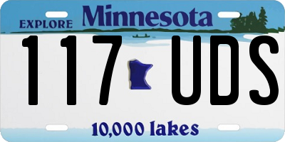 MN license plate 117UDS