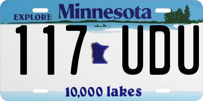 MN license plate 117UDU