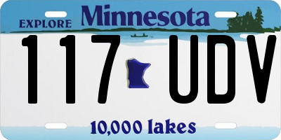 MN license plate 117UDV