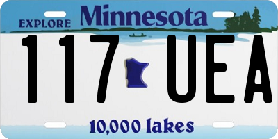 MN license plate 117UEA