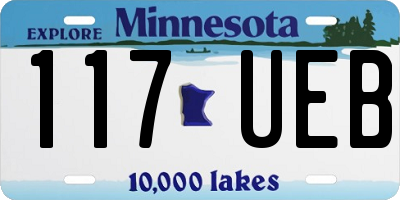 MN license plate 117UEB