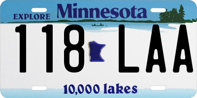 MN license plate 118LAA