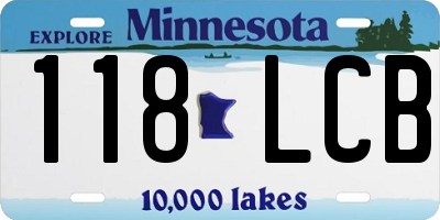 MN license plate 118LCB