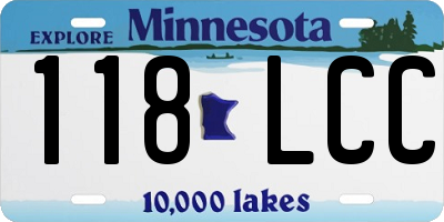 MN license plate 118LCC