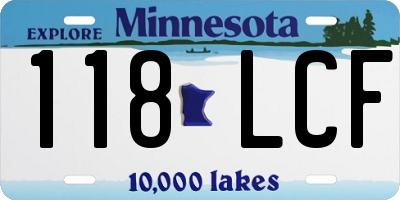 MN license plate 118LCF