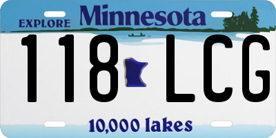 MN license plate 118LCG