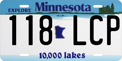 MN license plate 118LCP