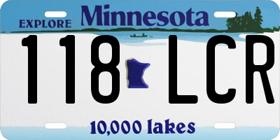 MN license plate 118LCR