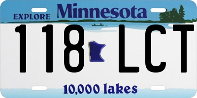 MN license plate 118LCT