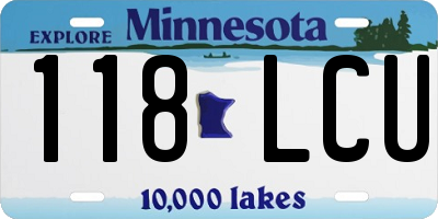 MN license plate 118LCU