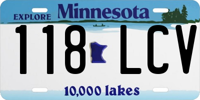 MN license plate 118LCV