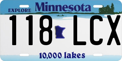 MN license plate 118LCX