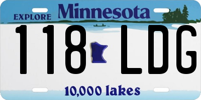 MN license plate 118LDG