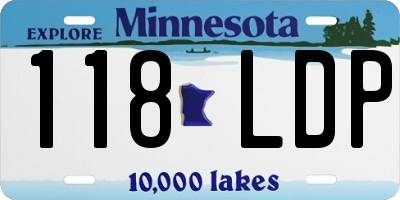 MN license plate 118LDP