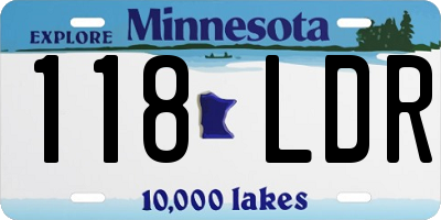 MN license plate 118LDR