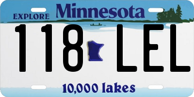 MN license plate 118LEL
