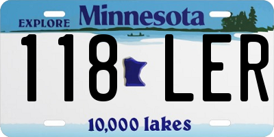 MN license plate 118LER
