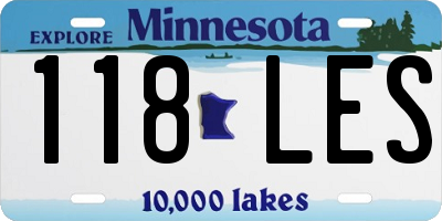 MN license plate 118LES