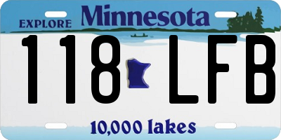 MN license plate 118LFB