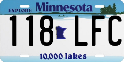 MN license plate 118LFC