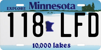 MN license plate 118LFD