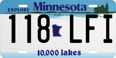 MN license plate 118LFI