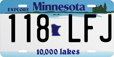 MN license plate 118LFJ