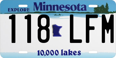 MN license plate 118LFM