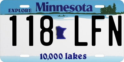 MN license plate 118LFN